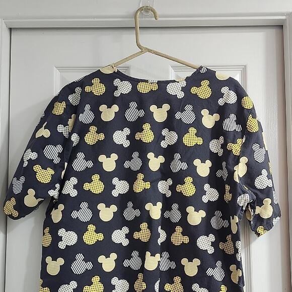 Disney Black and Yellow Mickey Mouse Scrub Top - Picture 7 of 8